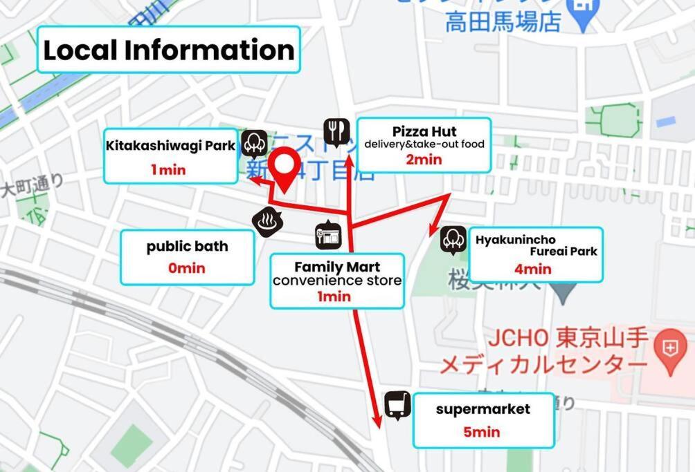 Ferienhaus North Shinjuku House 5駅徒歩圏内の北新宿の家 Präfektur Tokio